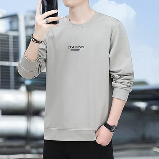 Sweater Men's 2024 New Autumn and Winter Casual Sports Sweater Crewneck Pullover All-match plus size Base Shirt