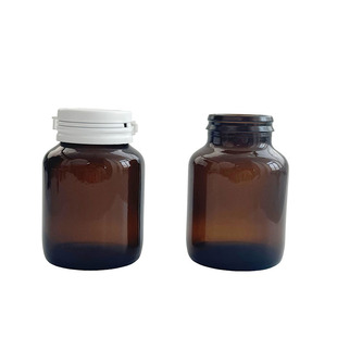 in stock supply 100ml brown health care products medicine capsule hand tear lid vitamin glass bottle empty bottle
