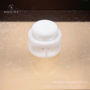 Color plastic spring buckle double hole cylindrical pig nose buckle elastic rope non-slip buckle hat elastic rope hanging clock rope buckle