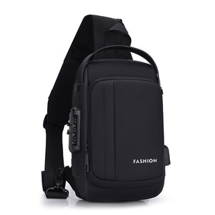 Multifunctional Men's Chest Bag Password Anti-theft Back Single Shoulder Sports Waterproof Crossbody Large Capacity Cool sports car Crossbody Bag