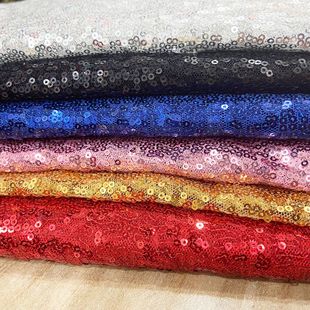 in stock wholesale 3mm sequin earthworm flower gold embroidered fabric 12 color encryption garbled costume fabric accessories