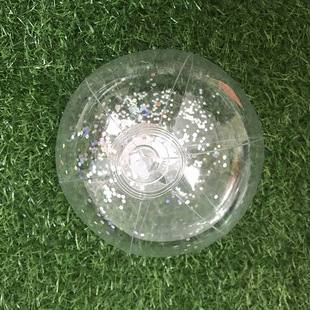 Cross-border spot 9 inch transparent PVC sequins ball outdoor bright powder inflatable ball manufacturers water toys decorative props