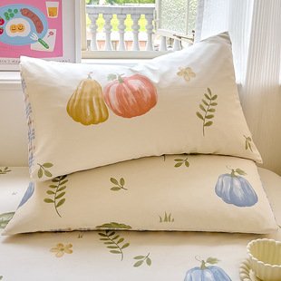 100 Cotton Pillowcase Adult Cotton Pillowcase Pair Household Spring and Autumn Summer Single Pillow Cover 48x74cm