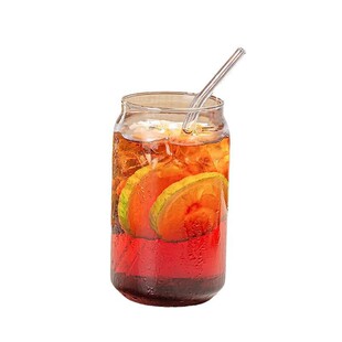 Cross-border Internet Red Coke Cup Coffee Cup Sand Ice Cup Bubble Cup Borosilicate Glass Coke Cup Bamboo Lid Suction Tube Cup