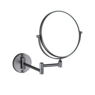 Gun gray space aluminum cosmetic mirror bathroom wall-mounted folding Beauty Mirror double-sided retractable magnifying glass