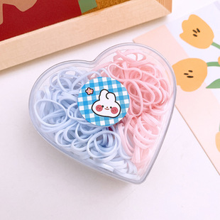 250 Boxed Small Basic Rubber Band High Elastic Macaron Color Mixed Color Children's Finger Hair Ring