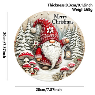 in stock Christmas Creative Hanging Wooden Crafts Round Door Sign Wooden Tag Series Decorative Pendant