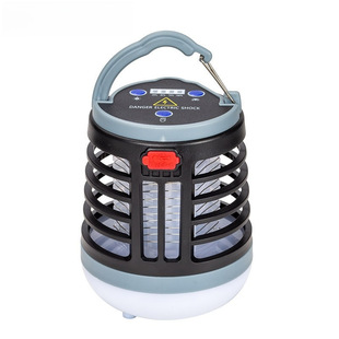 Cross-border New LED Electric Shock Mosquito Control Household Mute Mosquito Repellent Outdoor USB Charging Lighting Multifunctional Mosquito Catcher