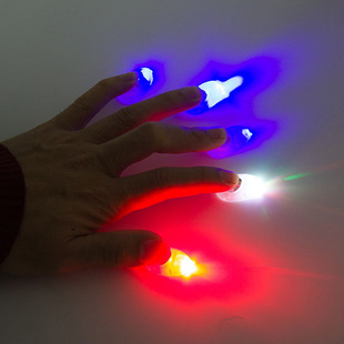 PVC finger set toy magic luminous finger lamp bar activity party cheer LED props