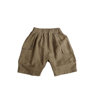 Cotton and Linen Tide Cool Style ~ Summer Children's Capri Pants Boys' Casual Workwear Shorts Girls' Japanese and Korean Pants Tide
