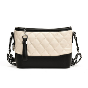 This year's popular bag versatile women's bag autumn new fashion diamond lattice chain stitching single shoulder slung bucket bag