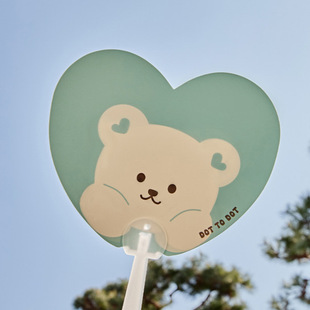 Korean-style Love Animal Summer Children's Cartoon Fan Students Portable Mini Portable Hand Fan Summer Round Fan