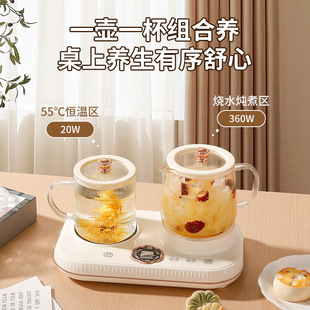 Multi-functional health electric stew cup double base mini small glass health cup stew one-piece health pot gift cup