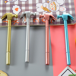 Creative metal claw hammer gel pen cute hammer modeling student water pen fun decompression office sign pen