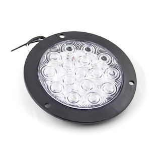 Cross-border foreign trade 12V24V universal voltage 14cm round LED truck tail light 16LED red yellow white tail light