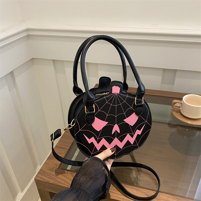 Halloween Funny Pumpkin Bag 2025 Summer New Fashion Personalized Creative Trendy One-Shoulder Cartoon Crossbody Women's Bag