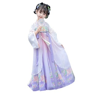 Hanfu Girла 2024 новый осенний высококачественный детский костюм Tang платье принцессы в китайском стиле