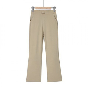 Mom's Spring Casual Pants Fashion Middle-aged Women's Clothing Spring and Autumn Foreign Elegant All-match Slimming Micro-flared Trousers