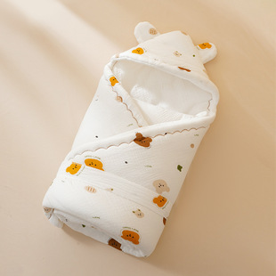 Newborn baby quilt for autumn and winter thickened cotton anti-startling swaddling clothes windproof out of the newborn baby delivery room bag