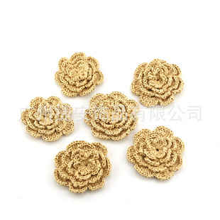 9cm Four-Layer Colorful Stereo Hand-Crocheted Flowers Imitation Raffia Pp Straw Shoes Flowers Clothing Shoes Hair Accessories Bags Accessories