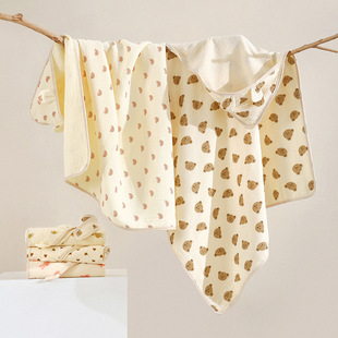 Newborn baby quilt newborn baby delivery room supplies anti-shock swaddling wrap four-layer Zou cloth baby quilt
