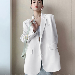 Black suit jacket for women Spring and Autumn 2024 New Korean style loose internet celebrity casual professional fashion small suit top