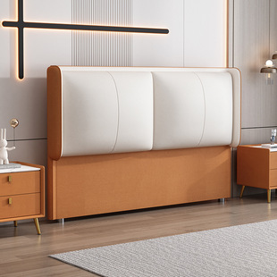 New Headboard Soft Bag Simple Modern Solid Wood Technology Cloth Backrest Leather Floor Bedboard Single Buy Ultra-thin