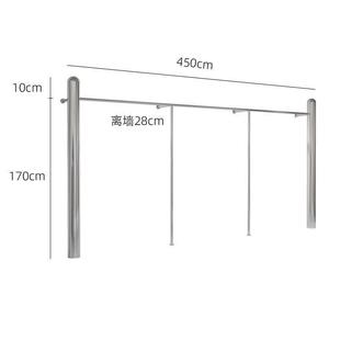 Clothing Store Display Rack Floor-standing Kidsren's Clothing Store Stainless Steel Silver Wall Hanging Clothes Rail Women's Clothing Store Shelf Display Rack