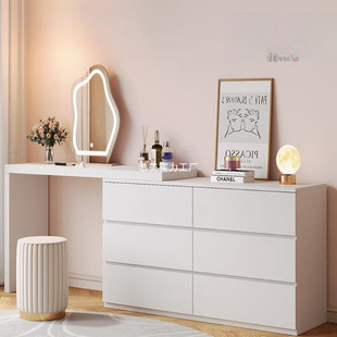 Dresser Bedroom Modern Simple Bucket Cabinet Integrated Small Apartment Storage Cabinet Cream Style Desk Retractable Wholesale