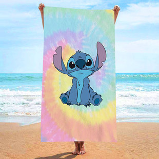 Stitch Beach Towel HD Printed Pattern Bath Towel Microfiber Adult Swimming Bath Towel Towel