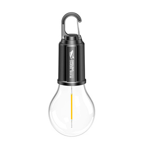 Mini outdoor camping light warm light with hook bulb atmosphere light portable three-speed adjustable solar camping light