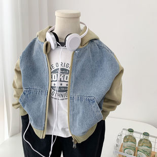 Boys' Autumn Coat New Korean Style Children's Hooded Zipper Shirt Casual Top