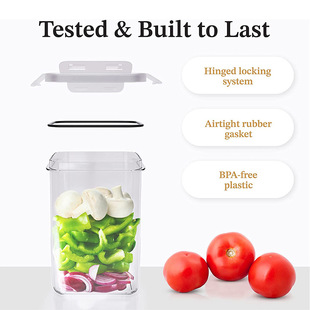24-piece set food grade kitchen fresh-keeping box PP storage box transparent plastic sealed tank grain storage tank