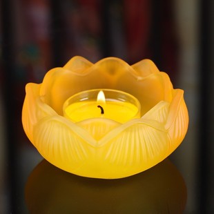 Flower Candlestick Butter Lamp Holder Candle Base Buddha Cross-border Products Chinese Ornaments New Oil Lamp Ornaments Wholesale