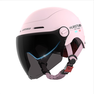 3C certification electric car motorcycle helmet women's double summer colorful comfortable breathable sunscreen battery car half helmet