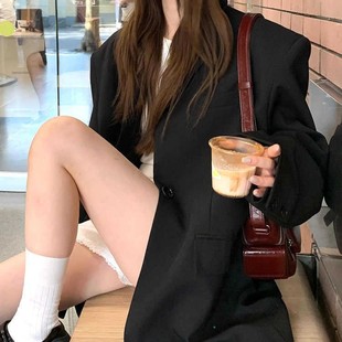 Bag Women's Autumn and Winter Retro Black Oiled Wax Leather commuter Bag High-grade Sense Large Capacity Messerman Bag Reporter Shoulder Bag