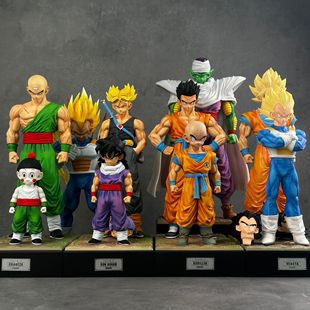 Dragon Ball Anime Peripheral Infinite Z Warrior Infinite Trunks Double-Headed Sculpture Anime Figure Desktop Ornament