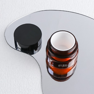 Spot PET Plastic Cosmetics medical beauty bottle 30g double liner bottle brown cream bottle cosmetics bottle sub-packing box