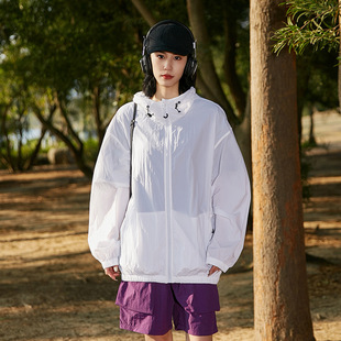 Summer ultra-thin sun protection clothing women's UV protection upf50 + men's skin clothing breathable sun protection clothing hooded coat