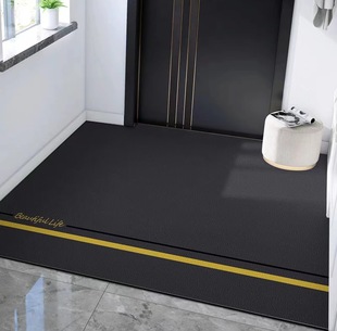Household Leather Floor Mat Simple Household Entrance Carpet Room Toilet Door Mat Wear-resistant and Easy-to-Clean Foot Mat