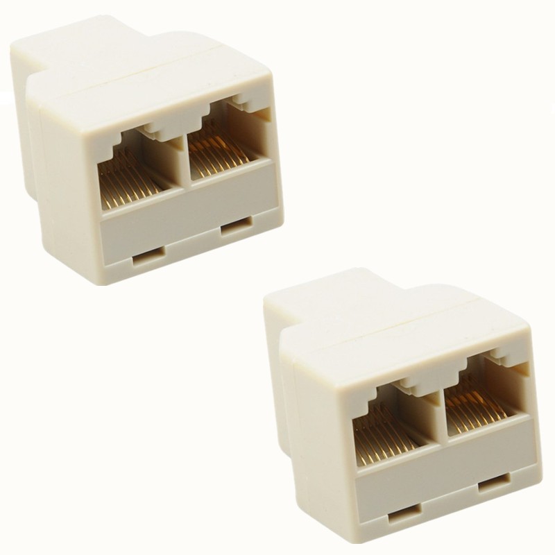 Network Cable Three-Way Connector Rj45 Network Three-Way Connector Network Cable Splitter 1-to-2 Connector Network Cable Brancher