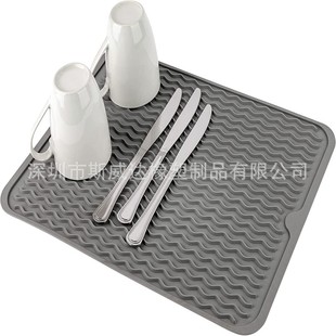 Amazon Explosions Water Corrugated Silicone Drain Mat Heat Insulation Coaster Multifunctional Silicone Drain Mat Silicone Drain Mat