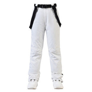 New Ski Pants Men's and Women's Strap Ski Pants Winter Windproof Water-repellent Warm Thickened Snowboard Double Ski Pants
