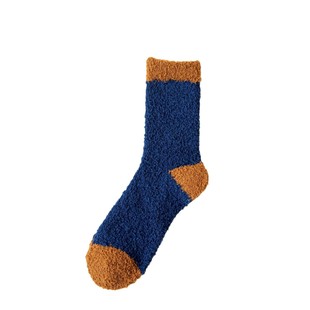 Coral fleece autumn and winter socks men's thick warm tube socks simple color matching home sleep socks floor socks wholesale