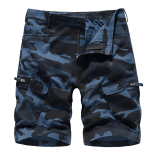 Amazon Summer Foreign Trade Camouflage Men's Tooling Shorts Loose Large Size Cross-border Pants Multi-pocket Casual Pants