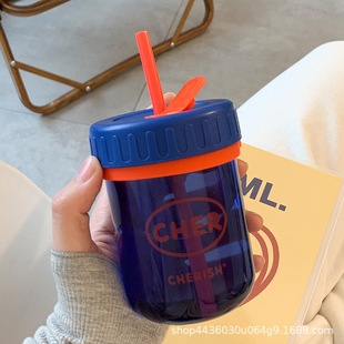 Net red handy cup high color value Cup girls with straw students small portable cup plastic cup gift wholesale