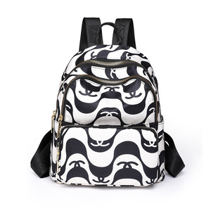 Women's backpack 2023 Winter new fashion nylon printed schoolbag leisure travel flower ethnic style backpack