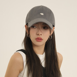 Cheekbones are missing ~ widened brim cap women's summer new all-match deep top face small men's Tide baseball cap