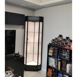 Corner Cabinet Corner Cabinet Triangle Display Cabinet Home Display Glass Cabinet Wine Cabinet Hand-made Model Toy