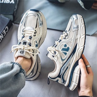 Summer Men's Shoes New Breathable Shoes Men's sneaker Korean-style Trendy All-match Thick-soled Casual Running Dad Shoes